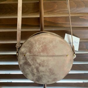 Metallic Gold Circle Crossbody Bag